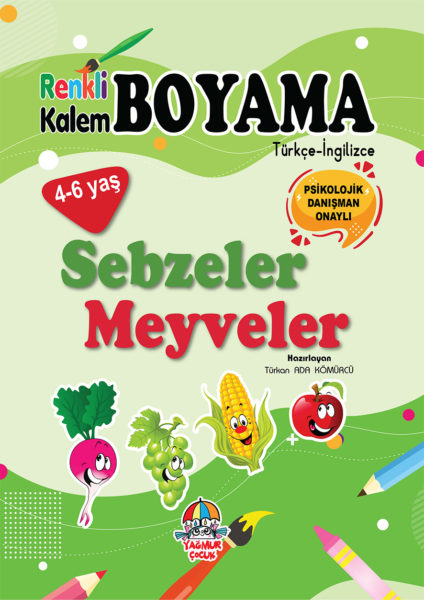 RENKLİ KALEM BOYAMA/Sebzeler Meyveler